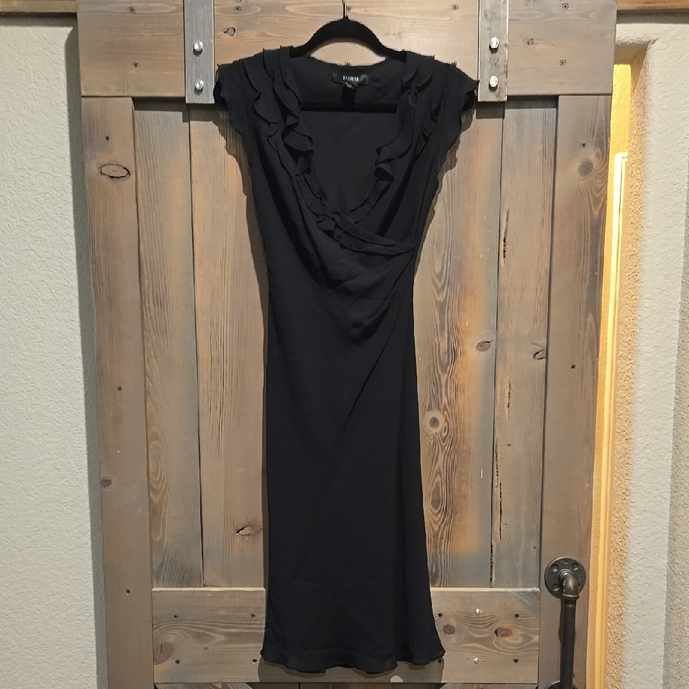 Elegant Black Ruffled Dress